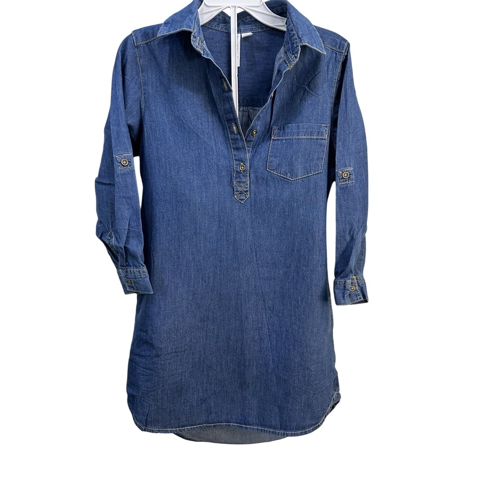 Japna Kids Cotton Long Sleeve Denim Dress Girls Size 8